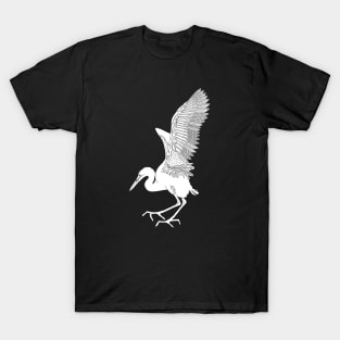 Stork Bird Illustration, Adult Coloring Design T-Shirt